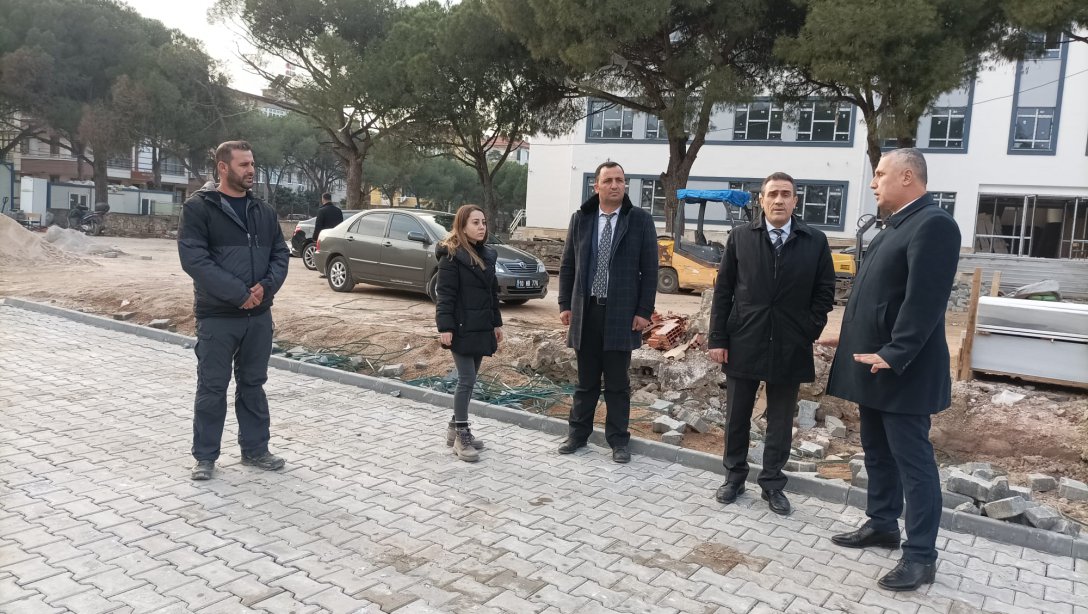 Mehmet Akif Ersoy İlkokulu ve Berna Kundakçı Anaokulu İnşaatı Yerinde İncelendi
